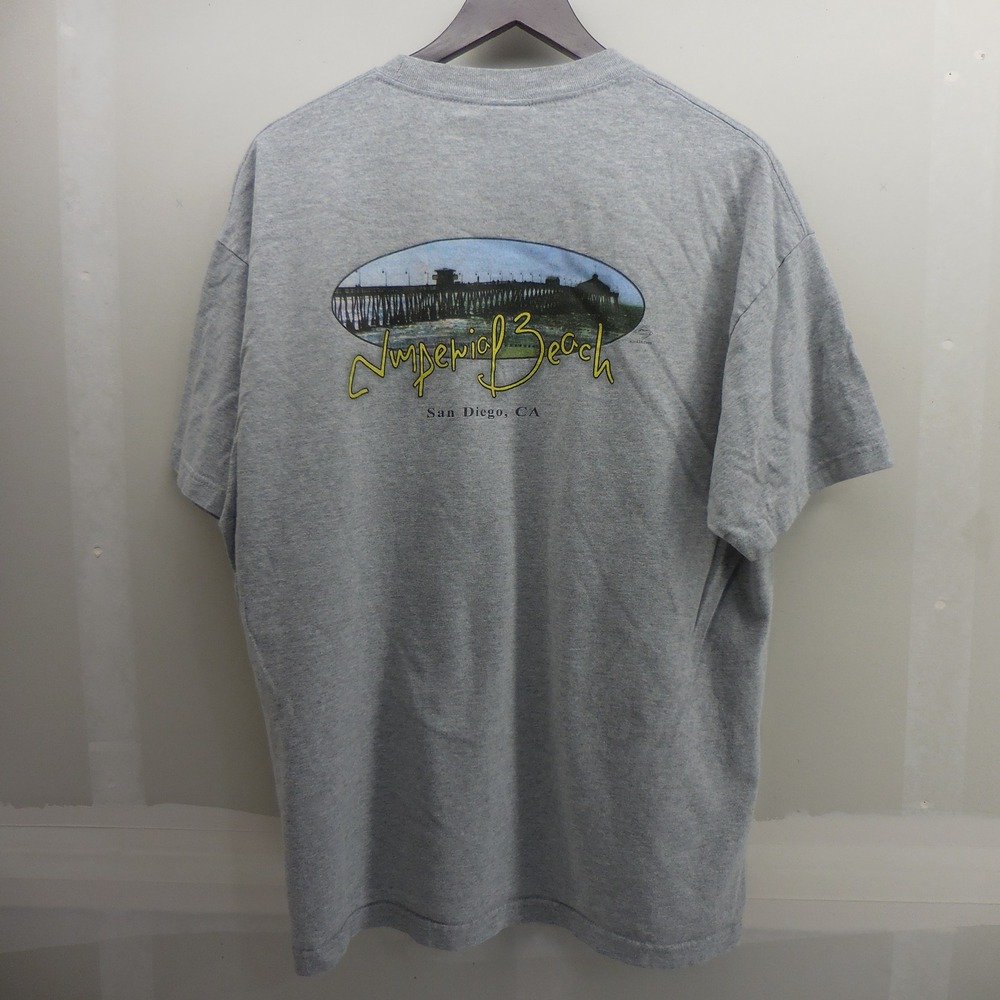 Vintage Alstyle Imperial Beach San Diego CA Graphic T-Shirt Gray XL 2168